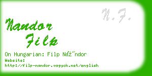 nandor filp business card